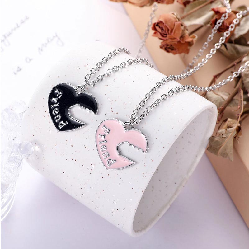 Best Friends Key Heart Necklaces Set for 2