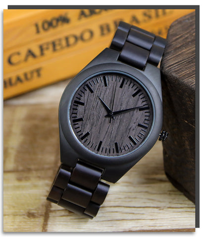 Custom Engraved Mens Wood Watch