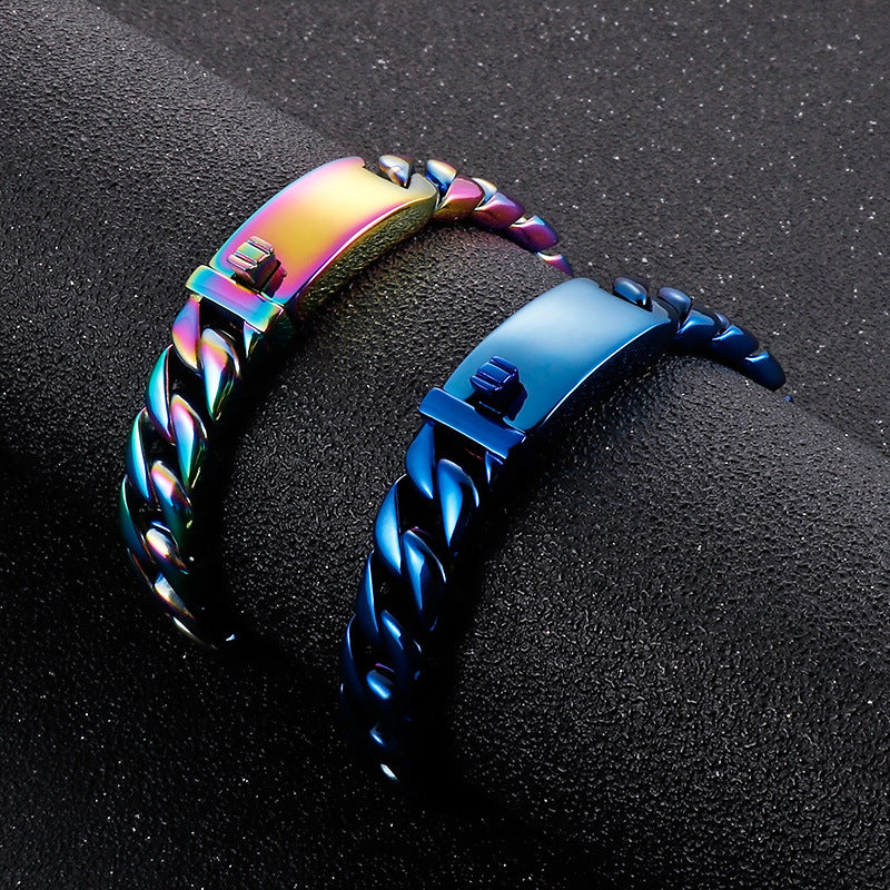 Personalized Mens Steel Bracelet 23cm