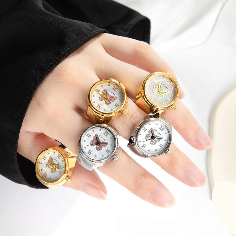 Gullei™ Butterfly Dial Fully Functional Watch Ring - Adjustable Size