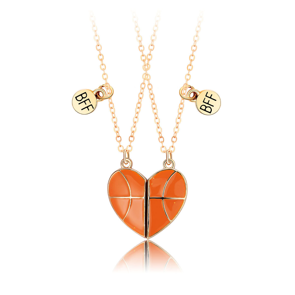 Magnetic Bff Friendship Necklaces Gift for Basketball Fans