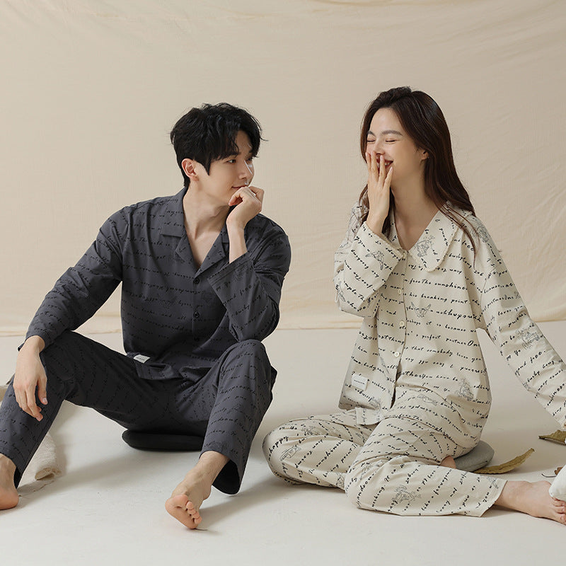 4-Piece Matching Comfortable Couples Pajamas Set