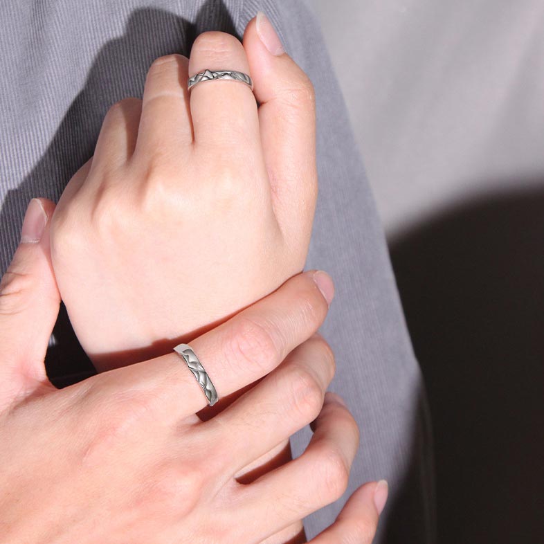 Matching His and Her Promise Rings Set for Two