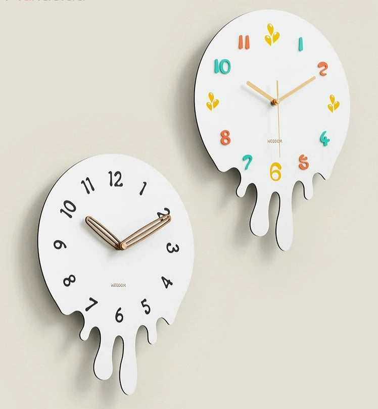Minimalist Analog Silent Melting Wall Clock