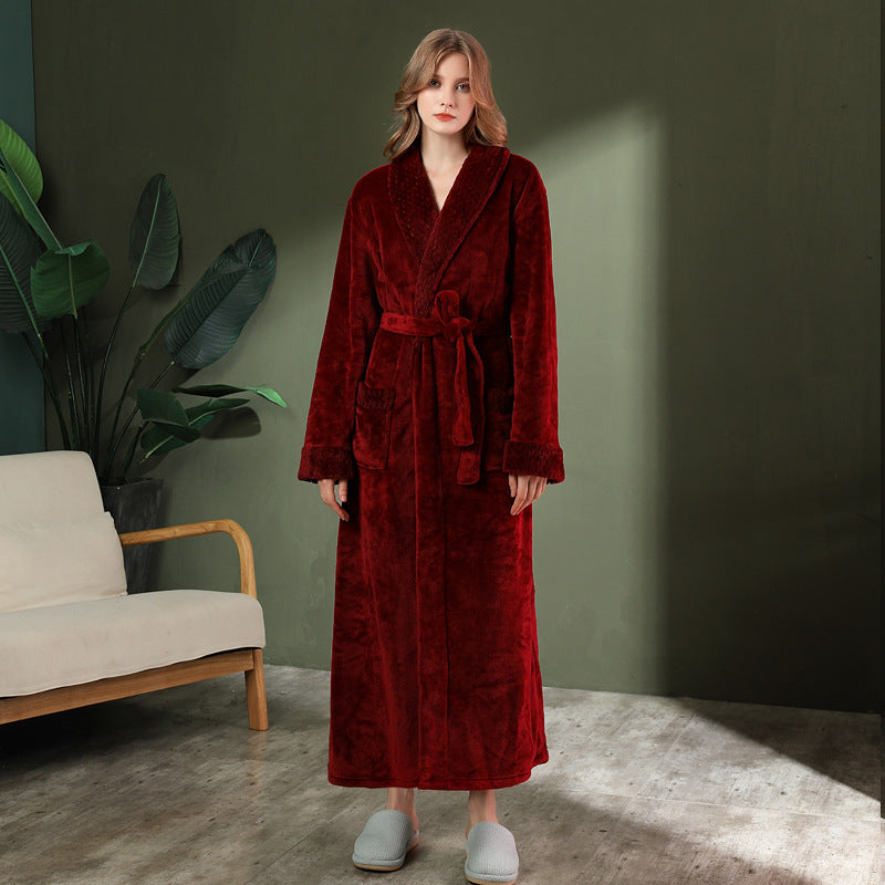100% Premium Thickened Flannel Nightgown Set for 2