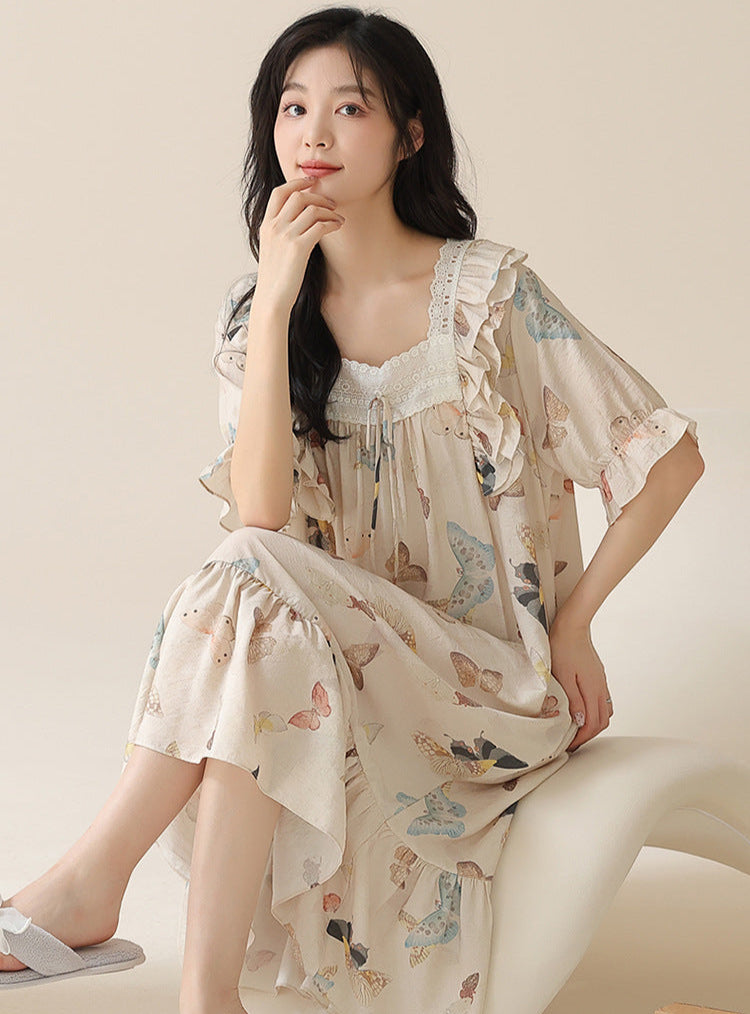 Sleeveless Long Nightwear Organic Cotton Summer
