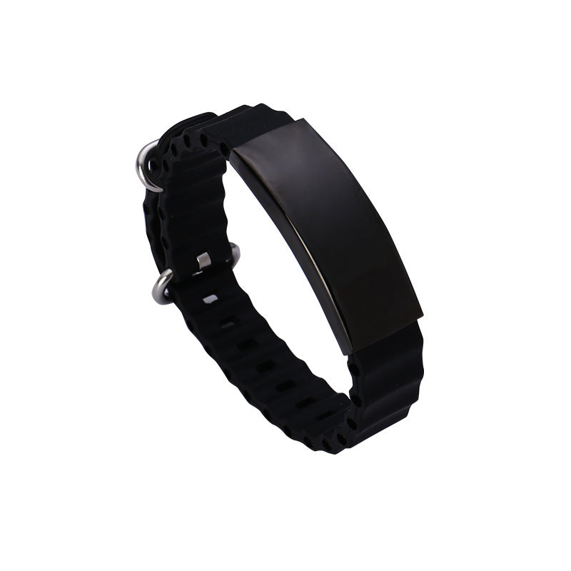 Engravable Sports Bracelet for Men Silicone