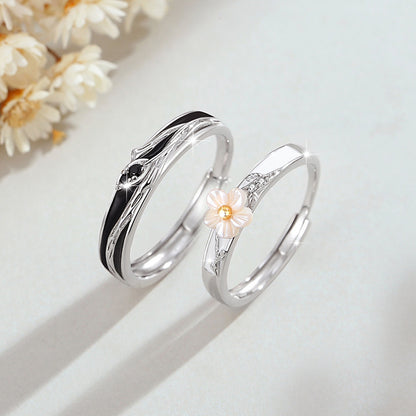 Engraved 2 Pcs Set of Promise Rings for Couples