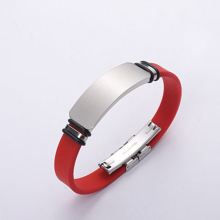 Custom Engravable Sports Bracelet for Men