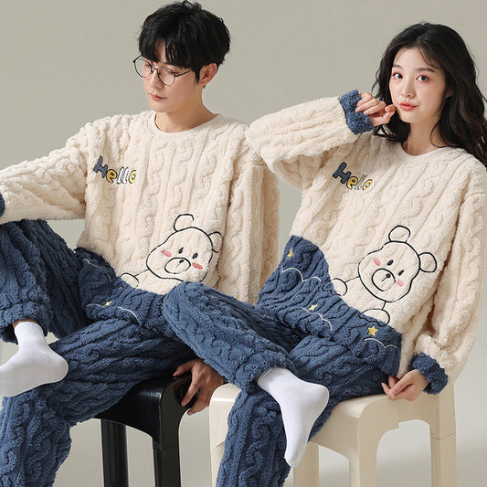 Winter Holiday Matching Pajamas Set for Couples