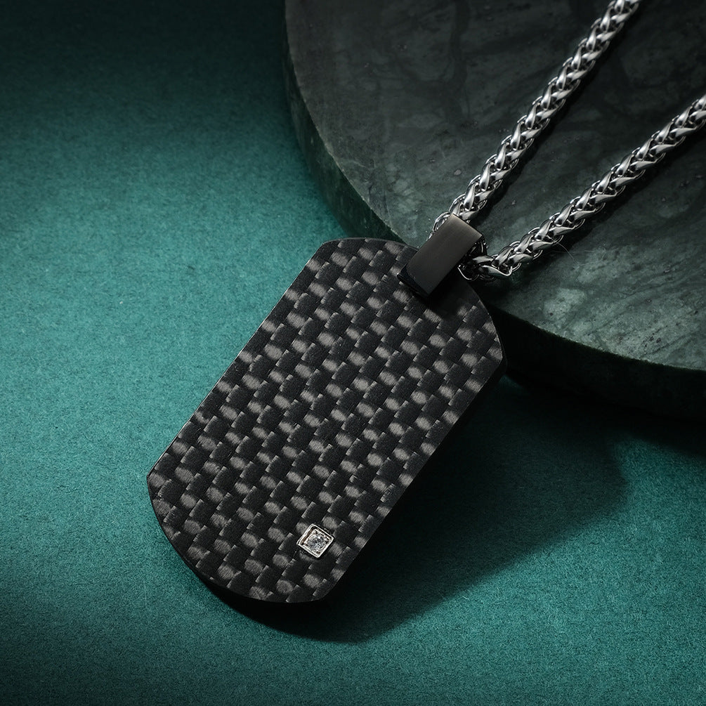 Customized Engraved Army Tag Mens Pendant Necklace