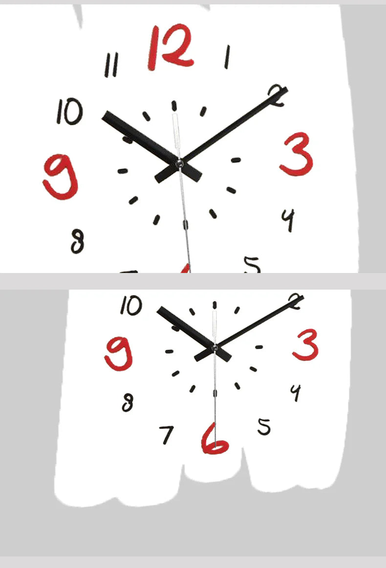 Paint Strokes Shaped Silent Wall Clock – Artistic Design