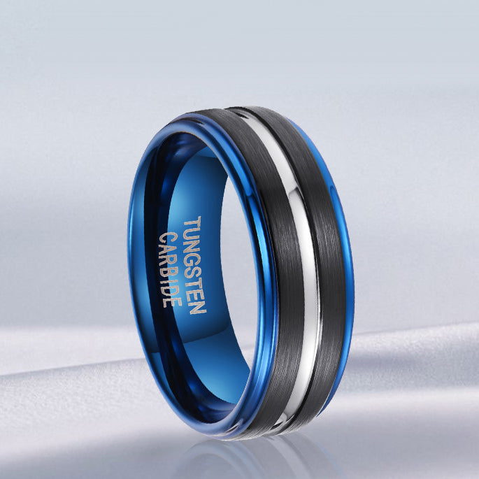 Custom Mens Promise Ring Gift Tungsten 8mm