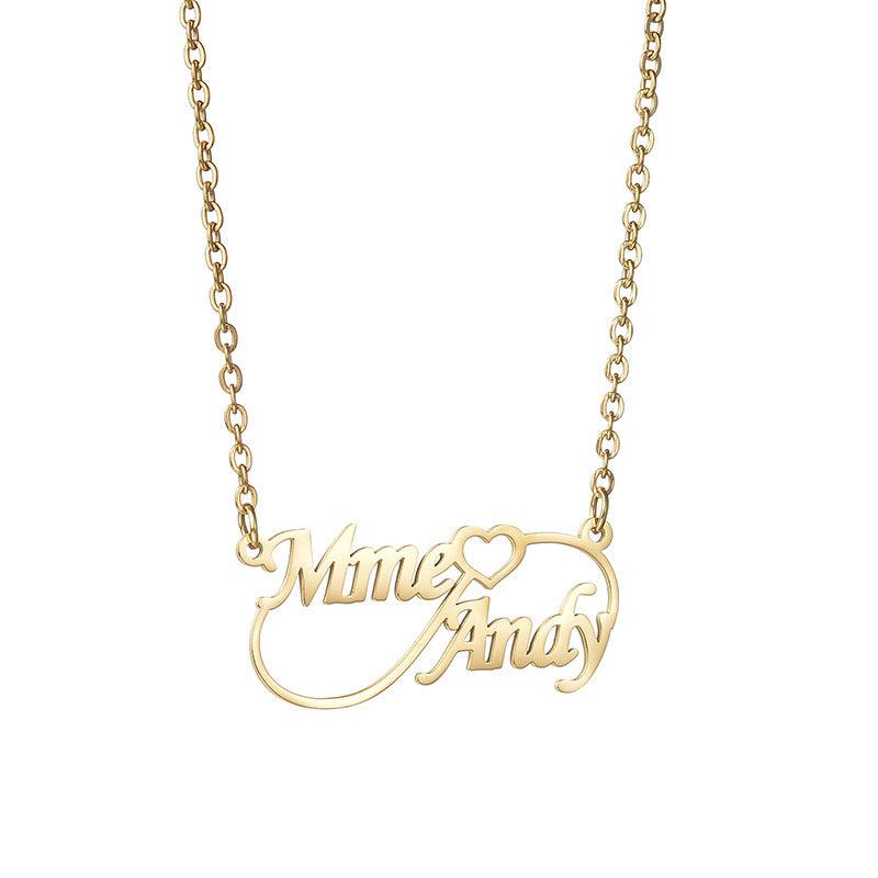 Infinity Sign Personal Two Name Necklace