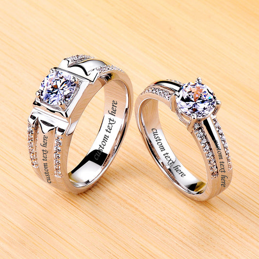 Customized 1.8 Carats Lab Diamond Rings for Men and Women