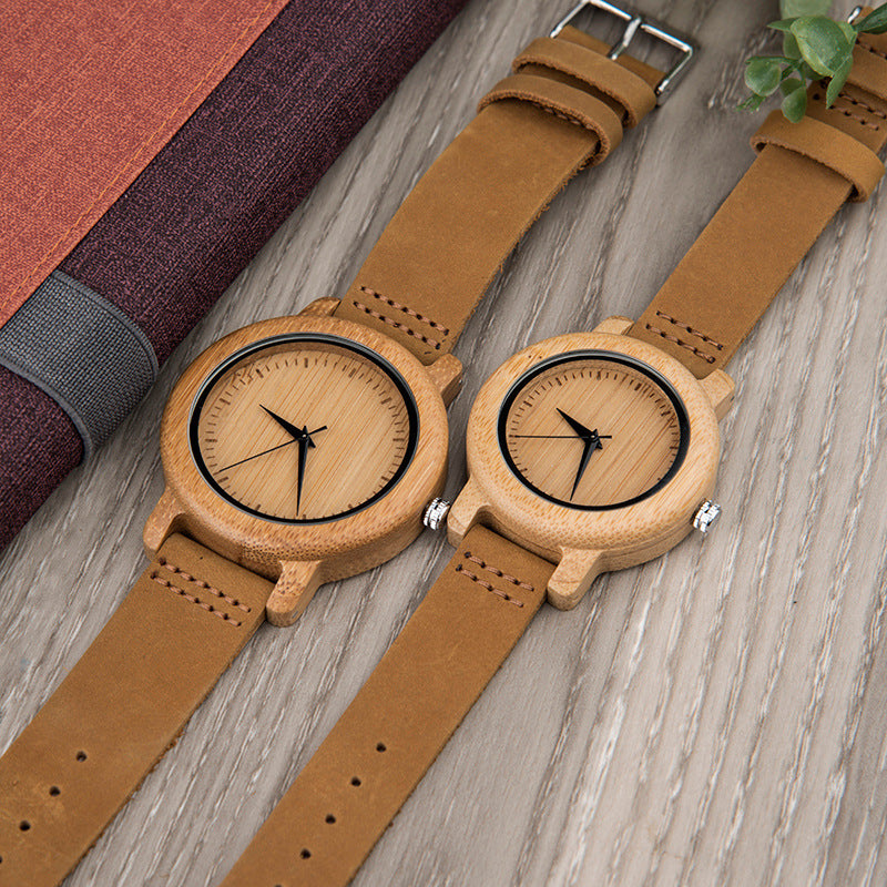 Matching Couple Watch Set made of Wood