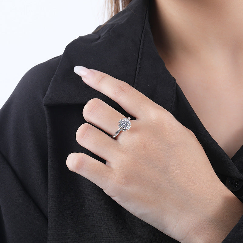 1 Carat Moissanite Bouquet Diamond Women Ring