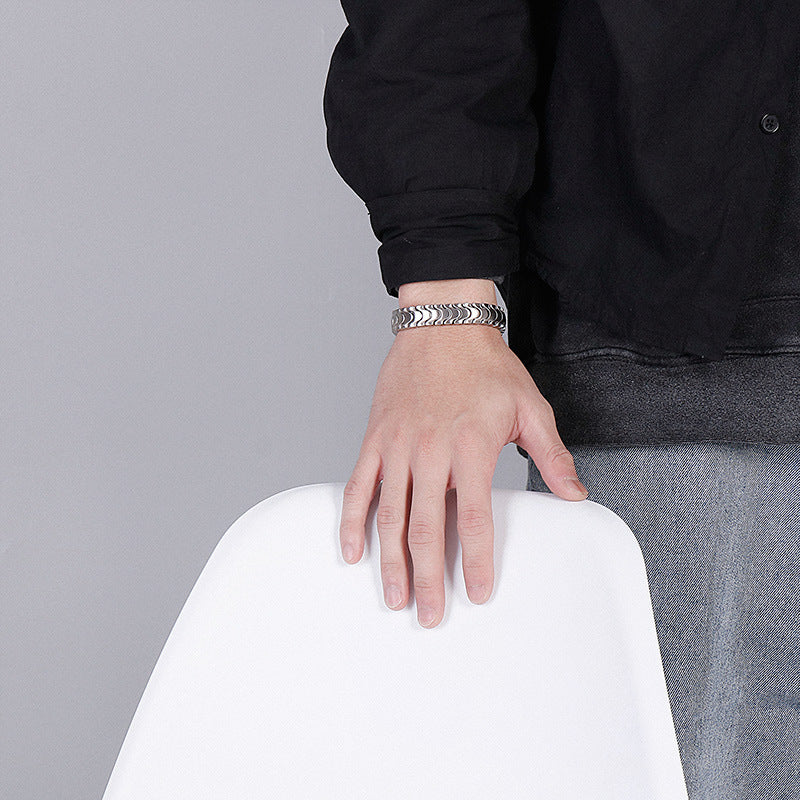 Custom Brushed Mens Bracelet 21cm