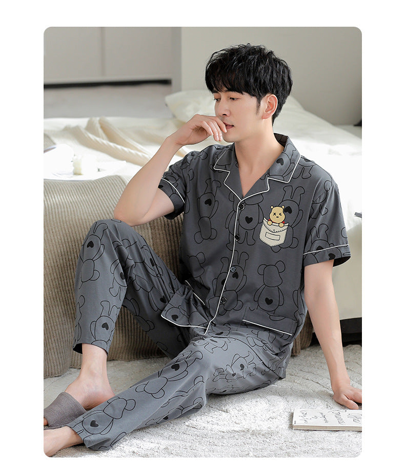 Matching Cartoon Pyjamas Set for Men and Women 100% Cotton