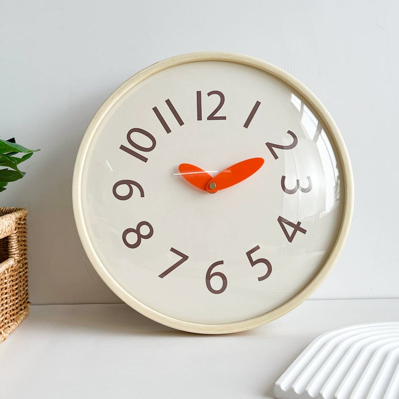 Cute Minimalist Wall Clock with Glass Front