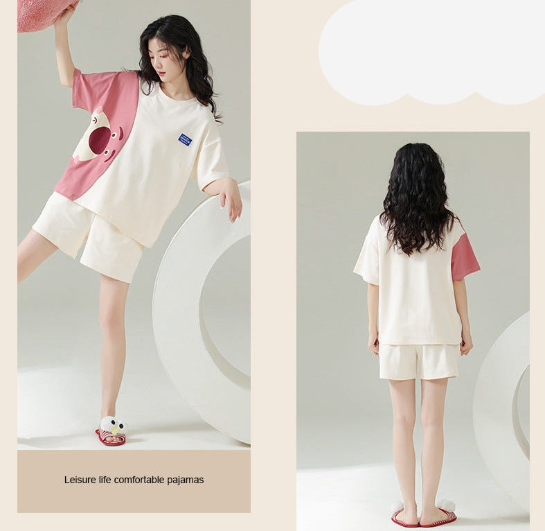 Couple Matching Bear Summer Pajamas Set