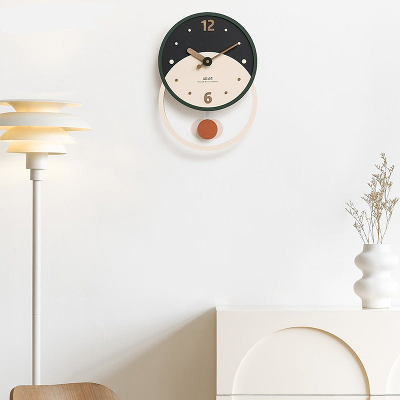 Minimalist Circular Pendulum Silent Wall Clock