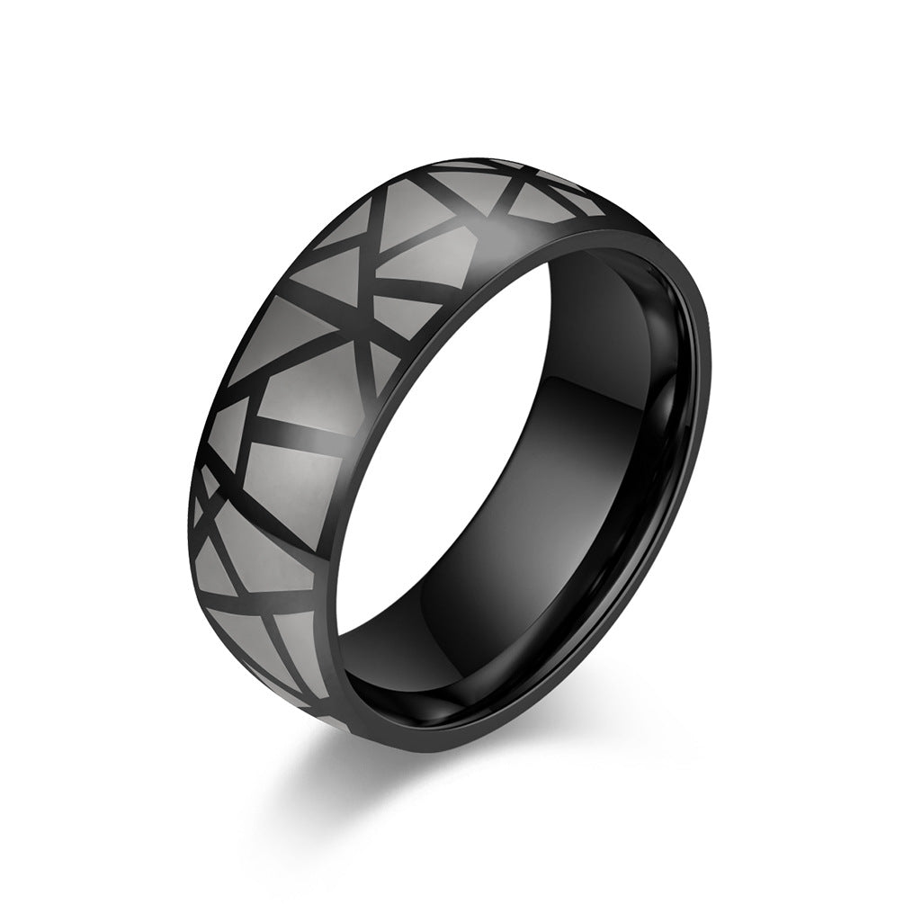 Custom Comfort Fit Wedding Ring for Men 8mm