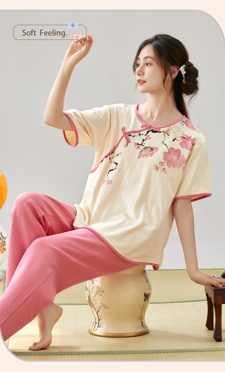 Pure Cotton Traditional Chinese Pajamas Set