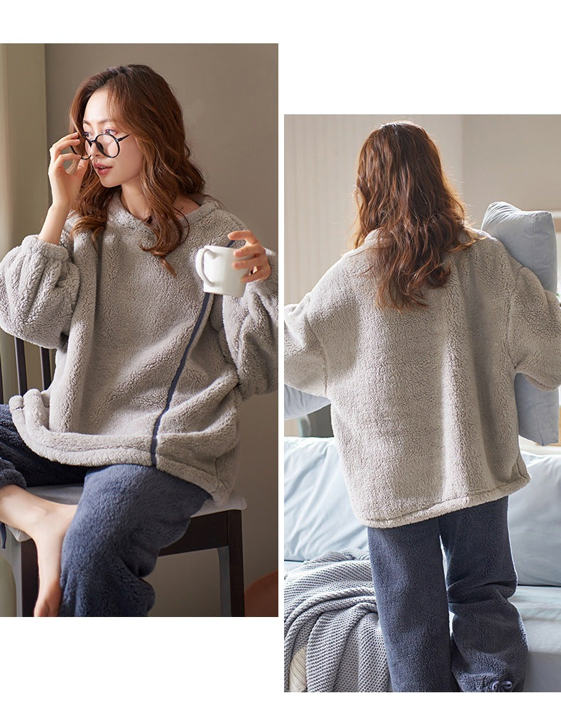 Matching Couple Corel Fleece Pyjamas Set