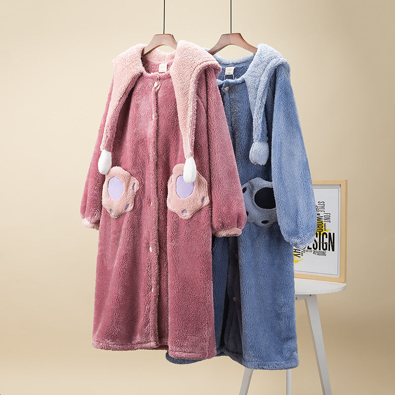 Matching Thick PJs Winter Sleepwear Set for Couples