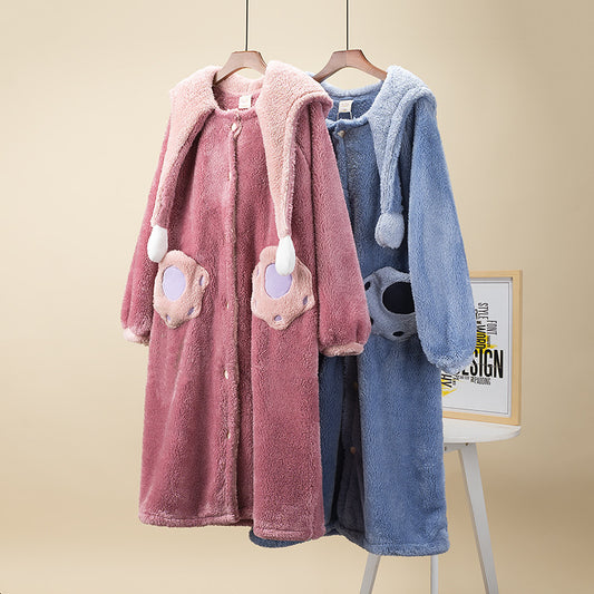 Matching Thick PJs Winter Sleepwear Set for Couples