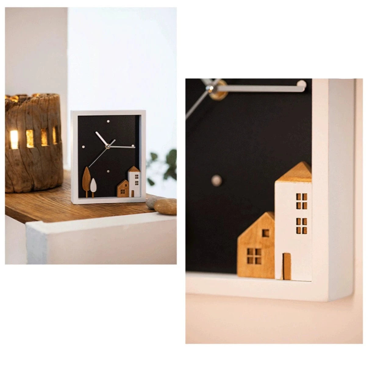 Decorative Wooden Wall and Table Clock