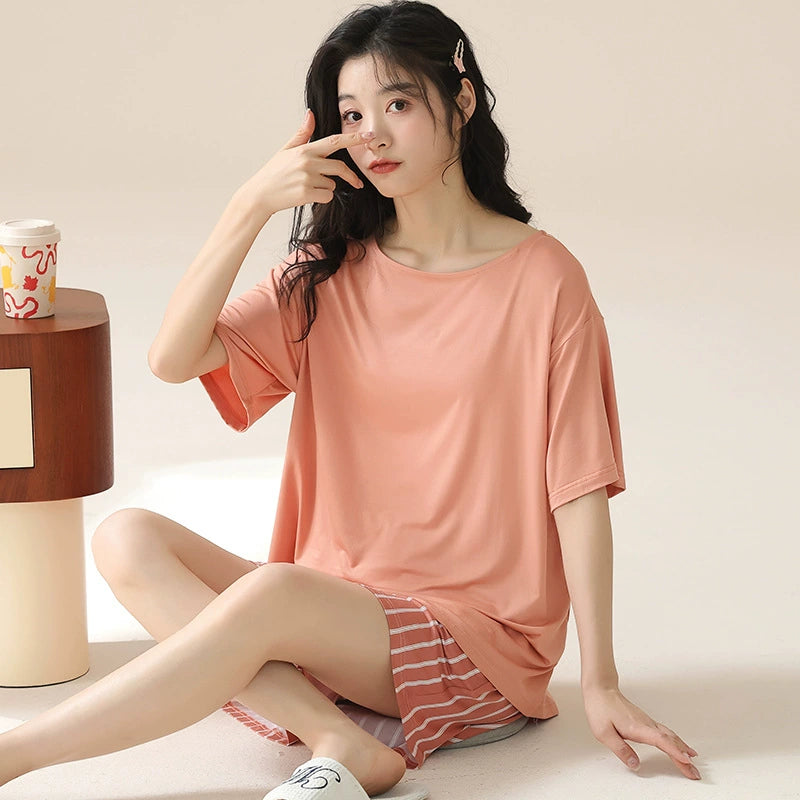 Gullei™ Short Sleeve Pajamas Set Organic Cotton Summer