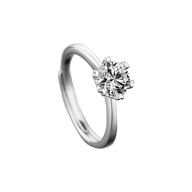 1 Carat Moissanite Solitaire Diamond Ring for Her