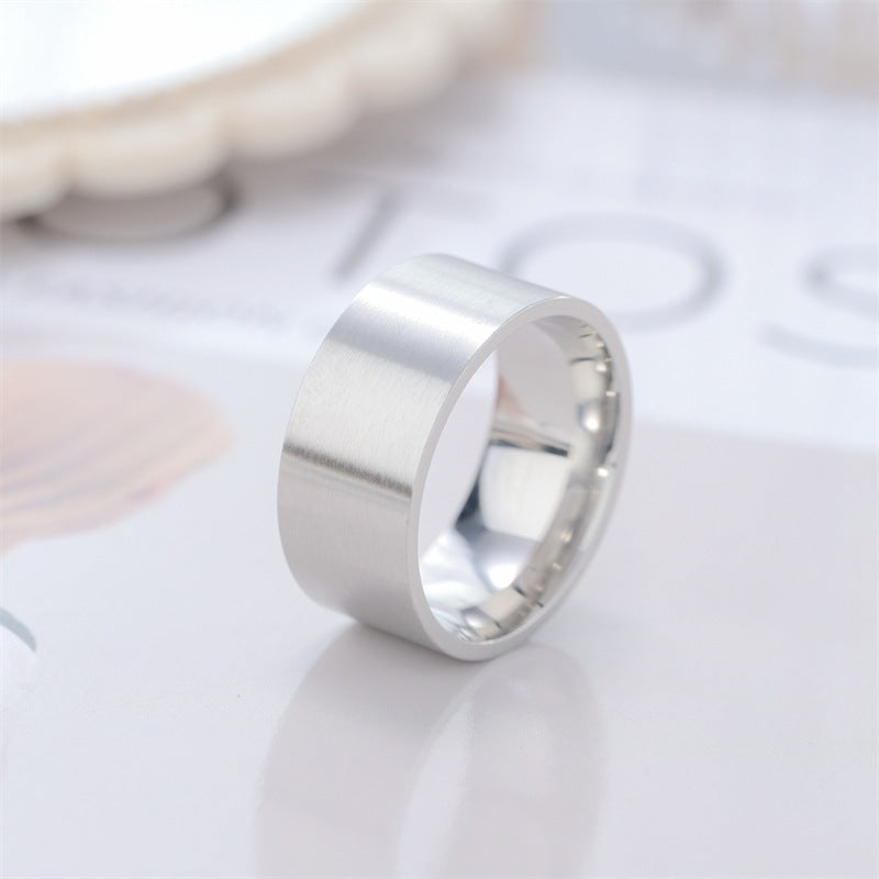 Custom Brushed Mens Wedding Band 10mm