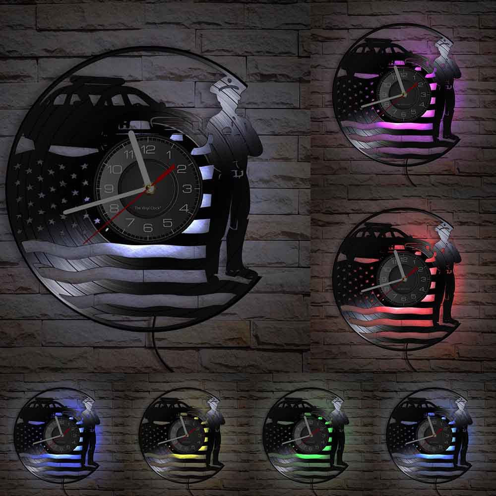Vinyl Wall Deco Clock Gift for Police Officer
