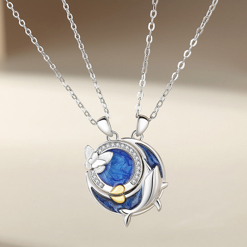 Sun and Moon Best Friends Necklaces Set