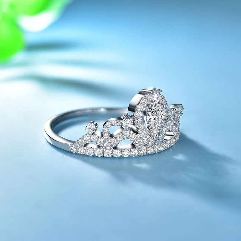 0.3 Carat Lab Created Diamond Crown Ring