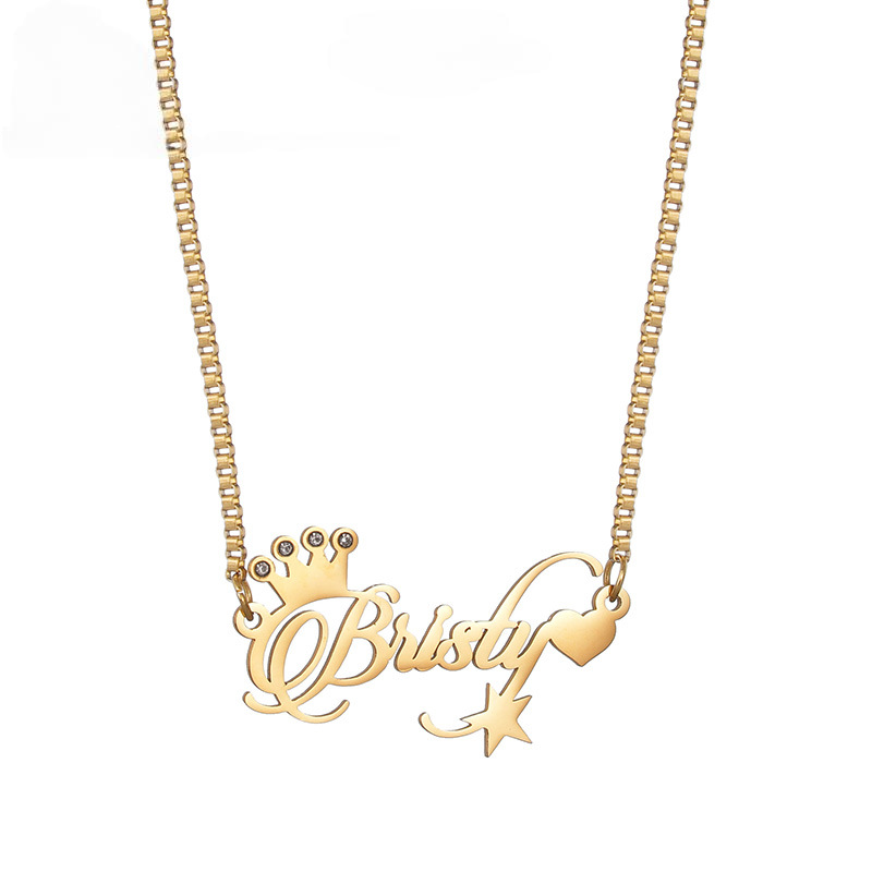 Crown Personalized Name Necklace