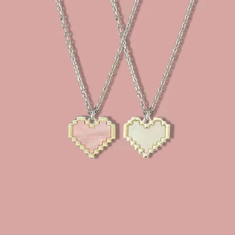 Matching Hearts Bff Necklaces Set for Best Friends