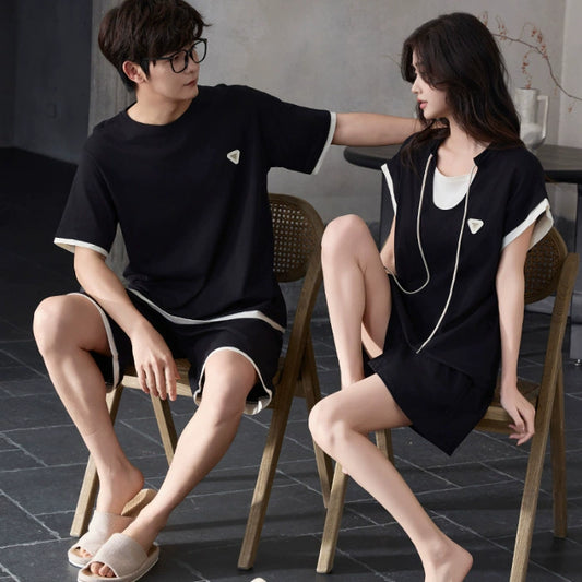Soft Modal Couple PJs - Matching Short Sleeve Set
