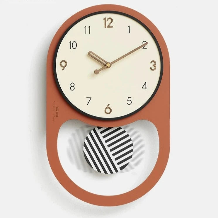 Modern Analog Silent Pendulum Wall Clock