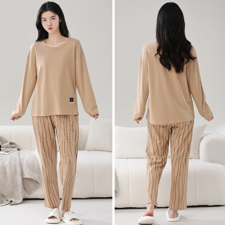 His and Hers Long Sleeve Cotton PJs Set