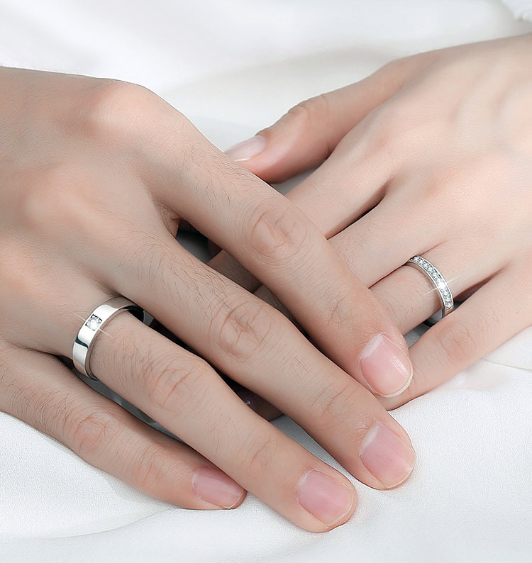Custom Engraved Matching Wedding Bands for 2