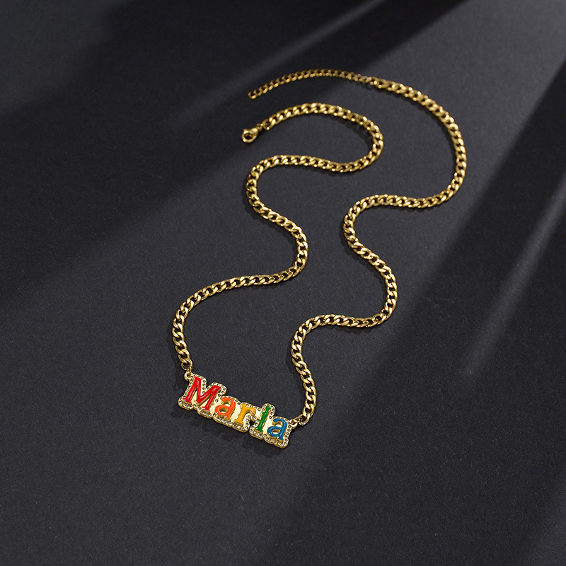 Multi-colored Personal Name Necklace