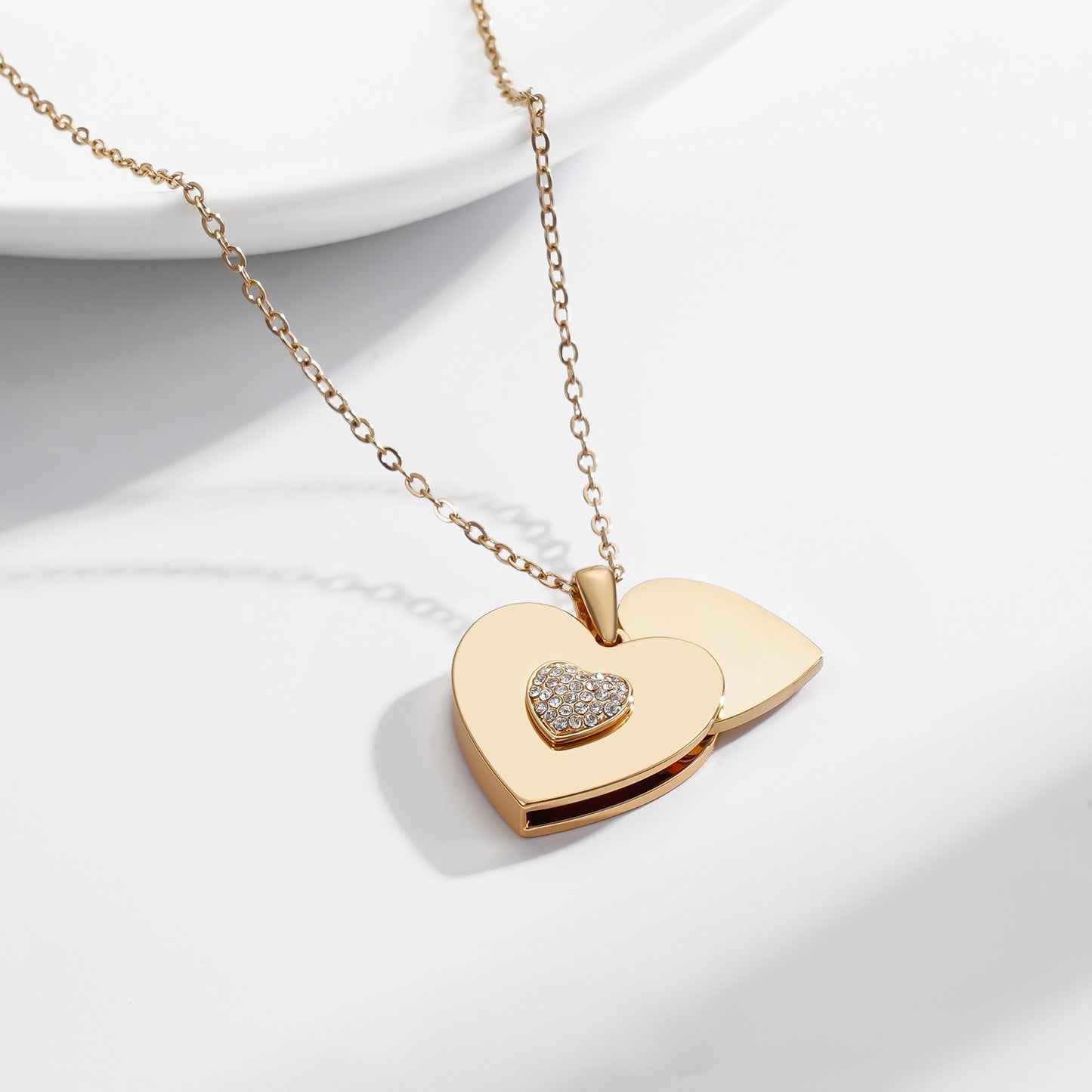 Heart Envelope Engravable Pendant Necklace