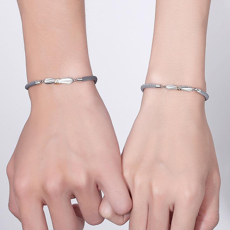 Personalized His and Her Bff Mobius Bracelets Set for 2