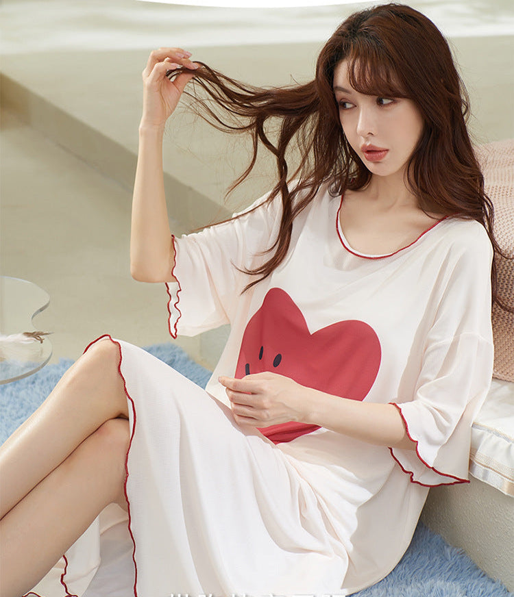 Gullei™ Loose Sleepwear with Builtin Bra Organic Cotton