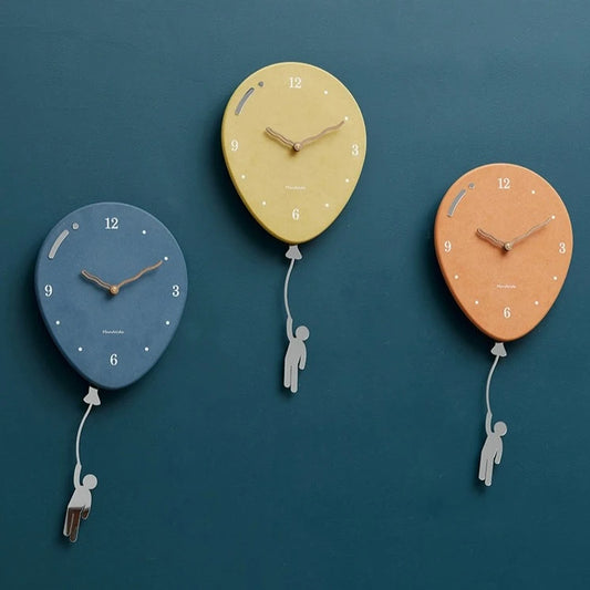 Gullei™ Balloon Shaped Pendulum Analog Wall Clock