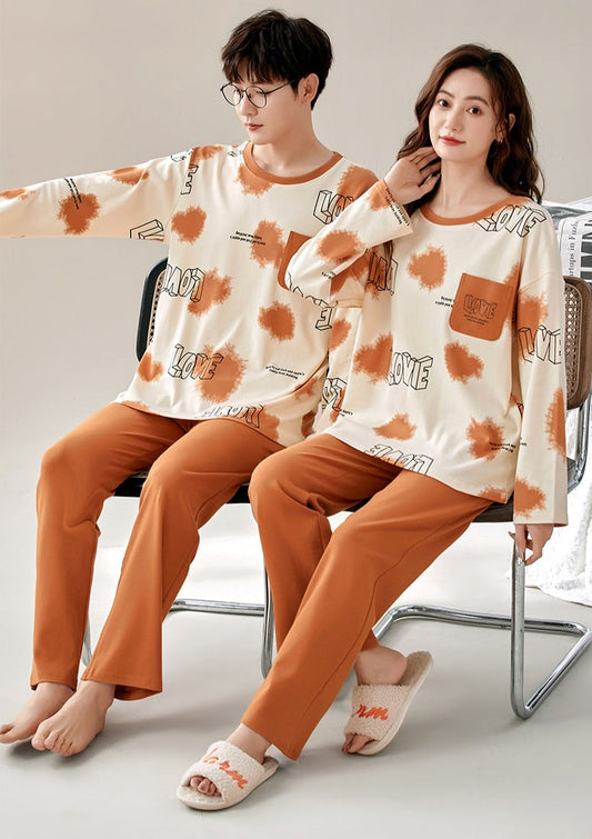 Cute Couple Pajamas Matching Sleepwear Set for Two